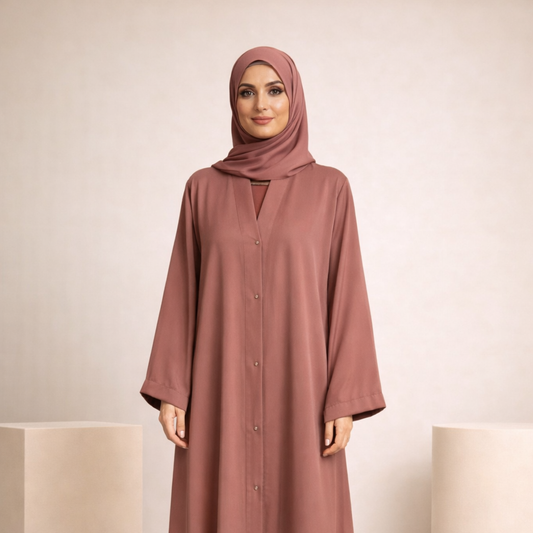 Plain Abaya - Maple