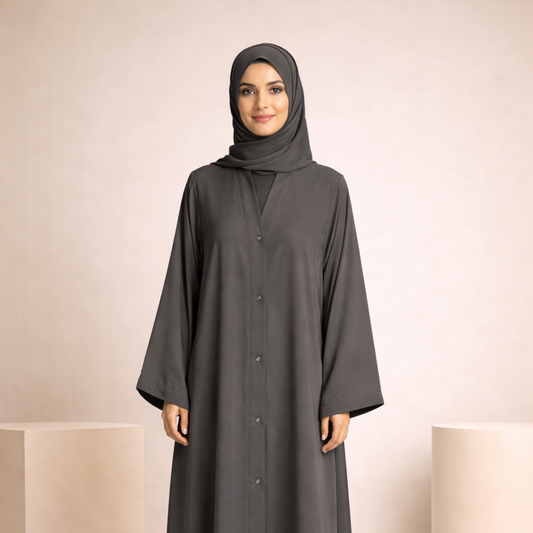 Plain Abaya - Greige