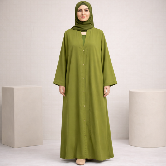 Elastic Open Front - Pale Green