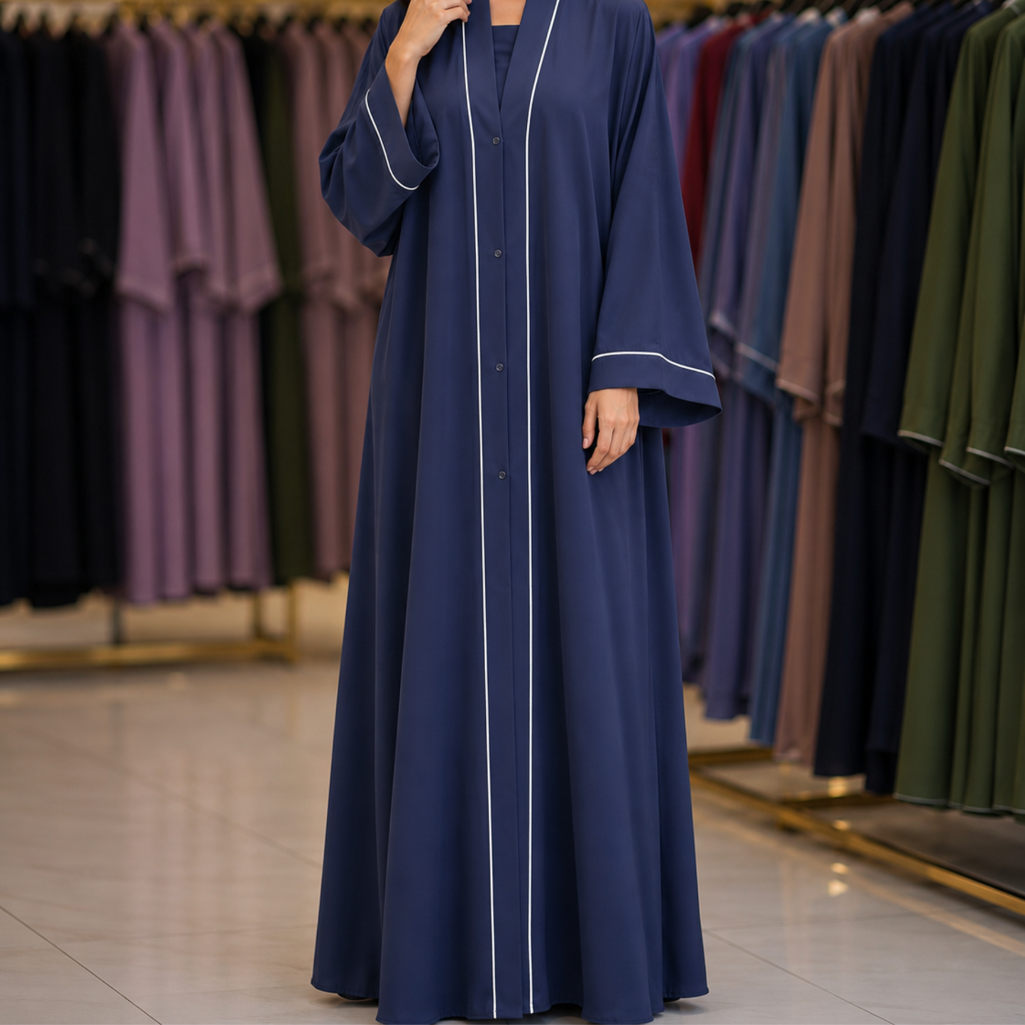 Pipin abaya - Slate Blue