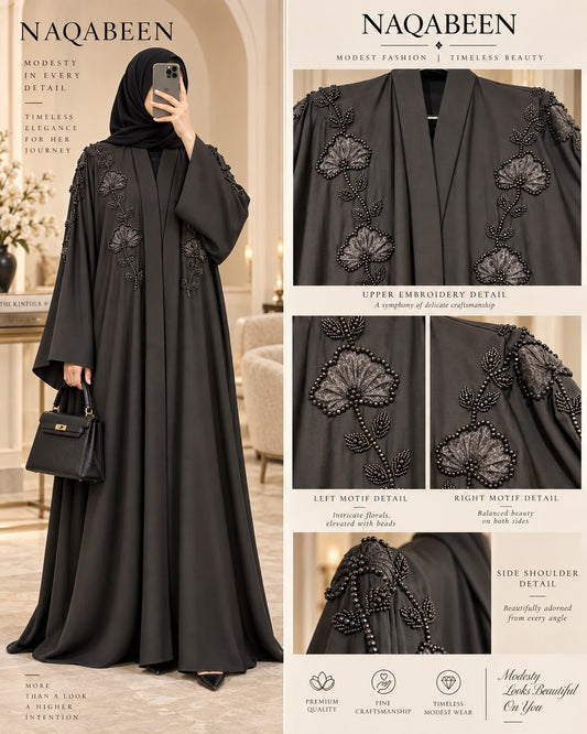 Cut Dana & Tissue Work Abaya