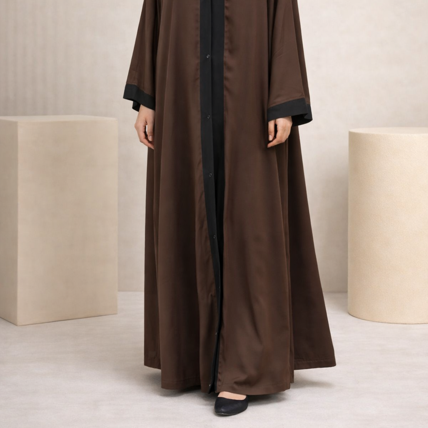 Elastic Open Front - Black-Brown