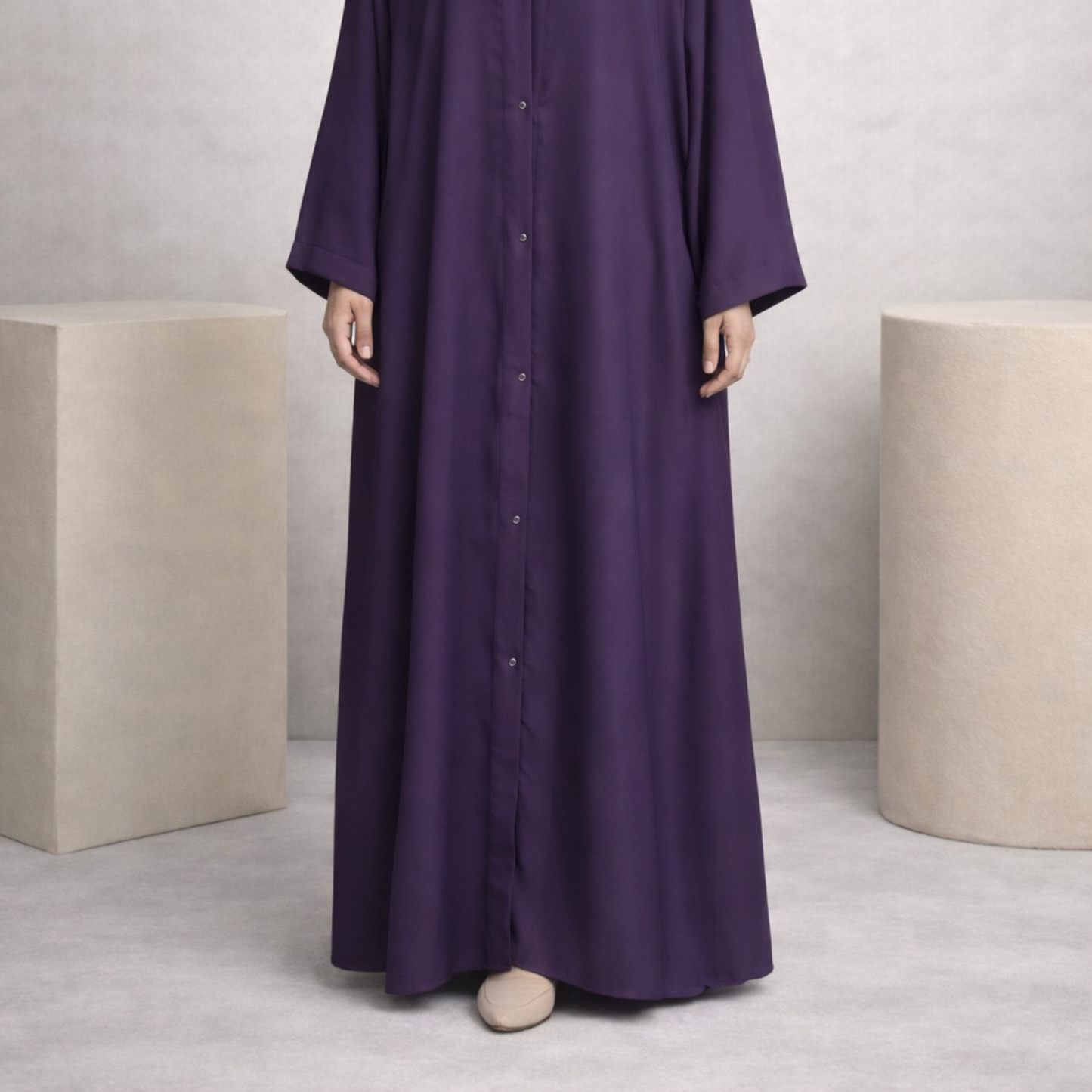 Plain Abaya - Purple
