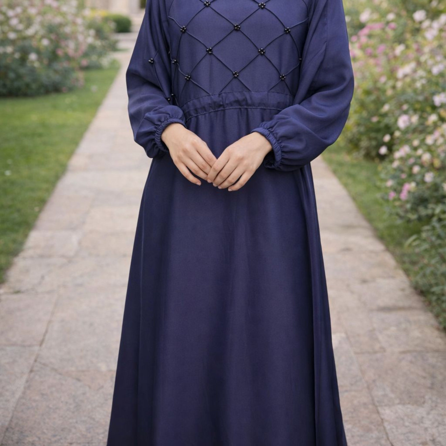Fashion abaya -Navy Blue