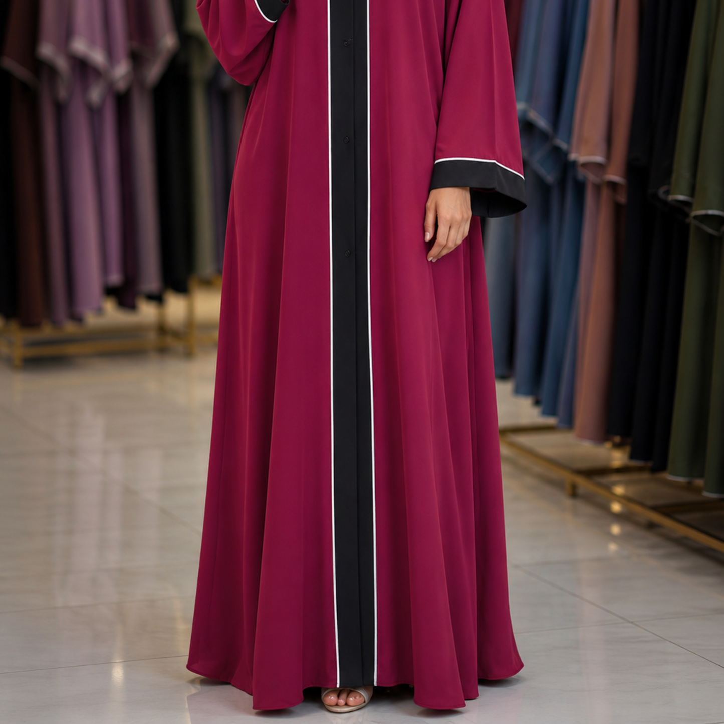 Pipin abaya - Burgundy