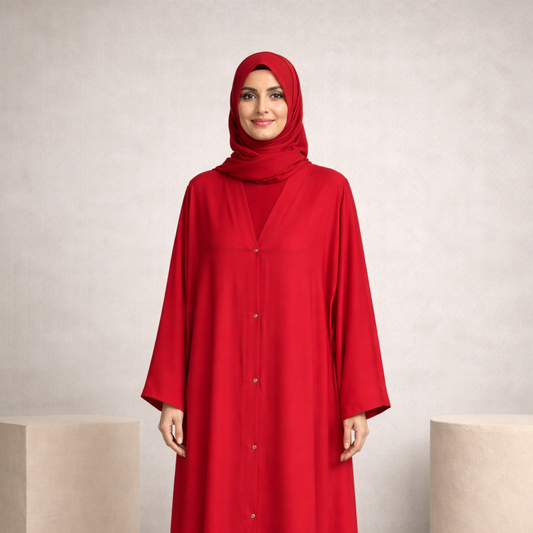 Plain Abaya - Red