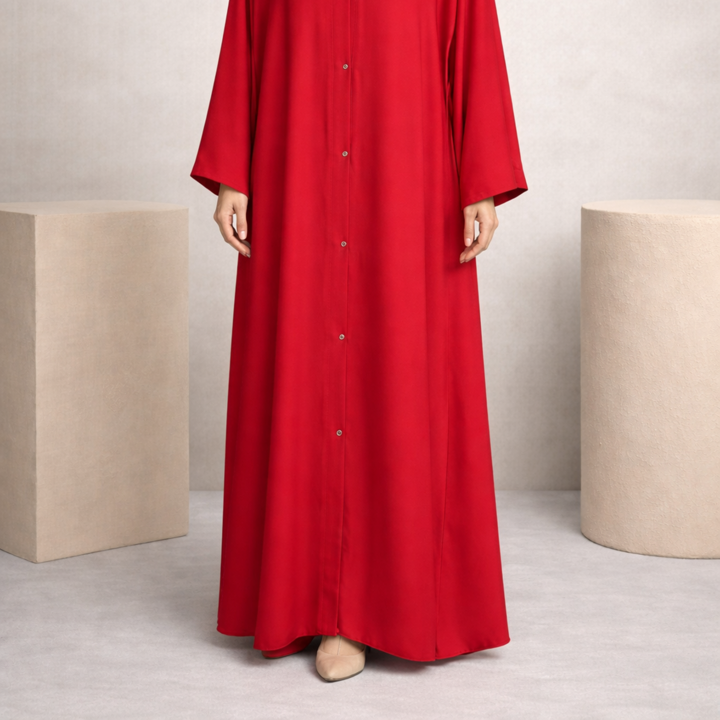 Plain Abaya - Red