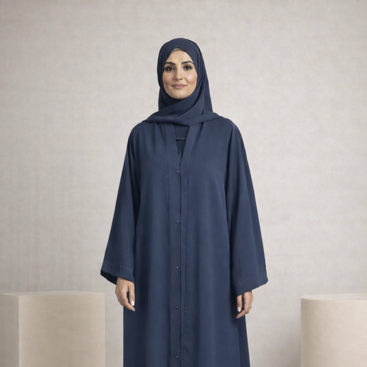 Plain Abaya - Lavender Blue