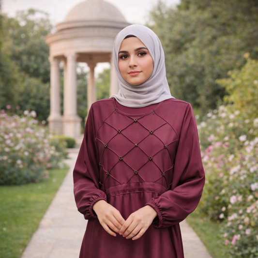 Fashion abaya - Maroon