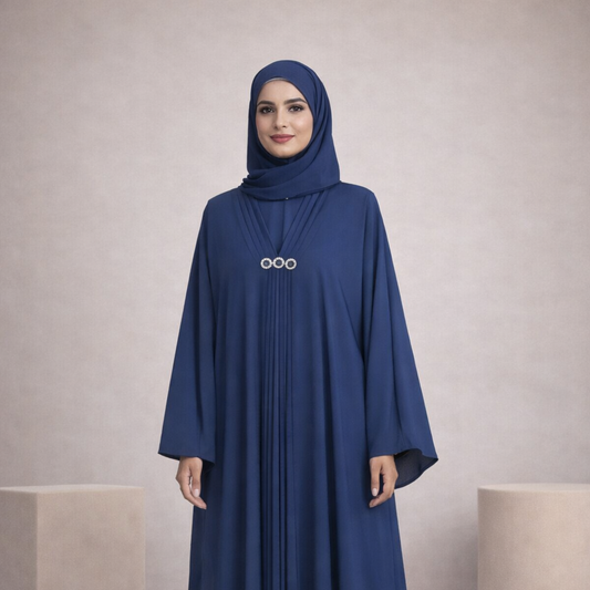 Dubai Style Abaya - Slate Blue