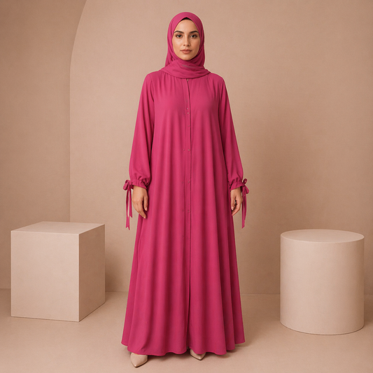 Tie Abaya - Light Plum
