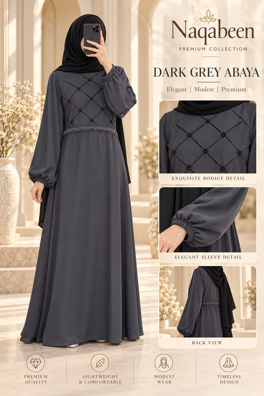 Dark Grey Abaya