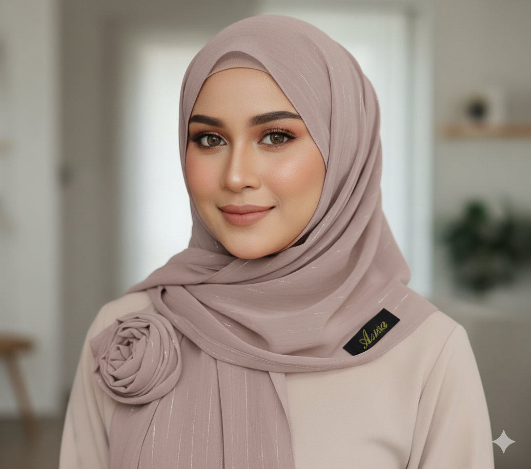 Chiffon Hijab - Warm Brown