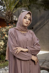 Fancy Button Abaya with Hijab