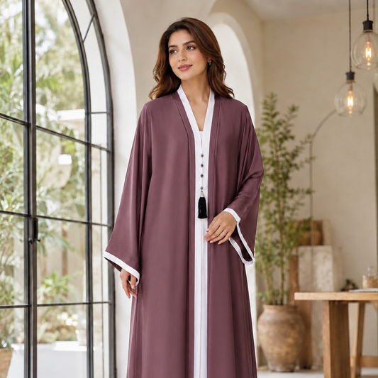 Modern Abaya - Pink Opal
