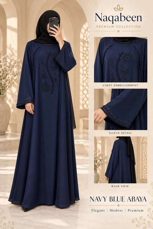 Navy Blue Abaya