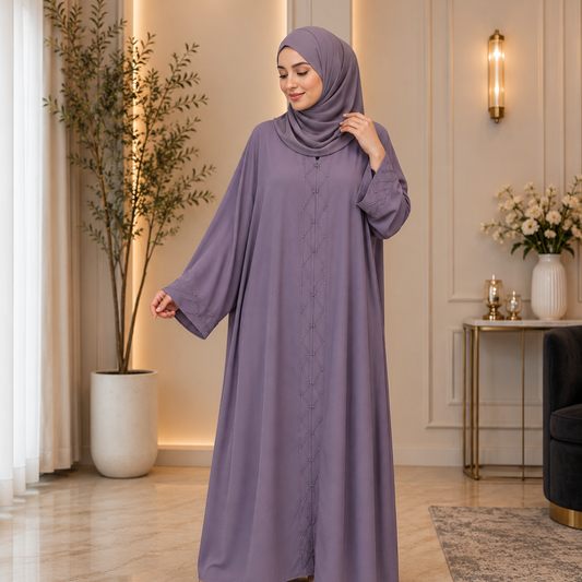 Pintex Abaya - Grapes