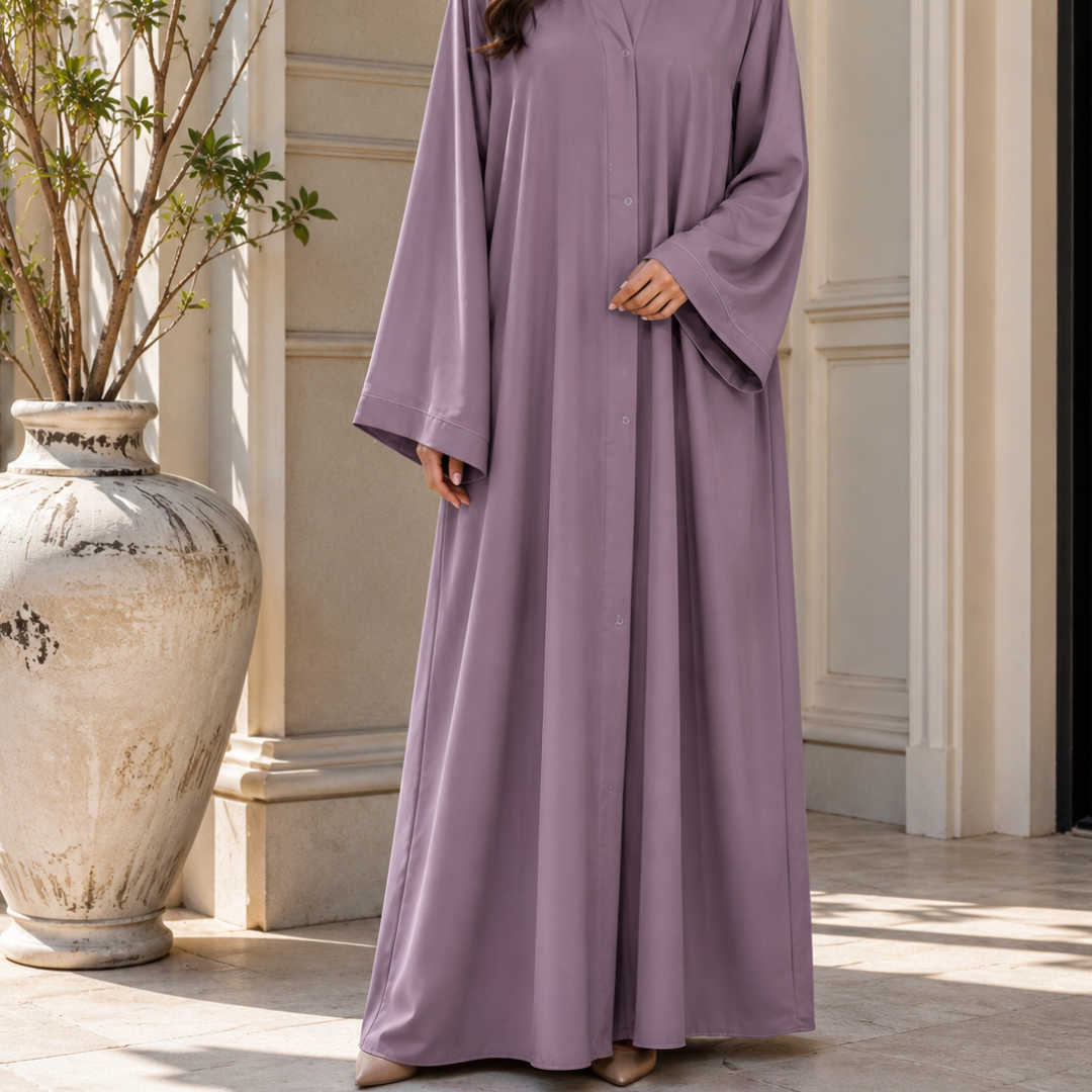 Plain Abaya - Grapes