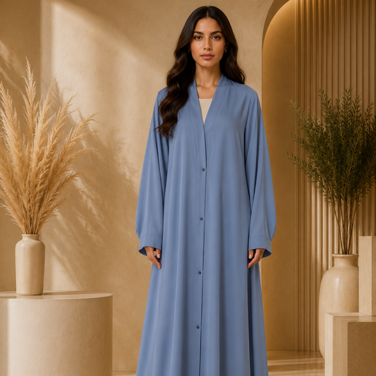 Plain Abaya - Light Blue
