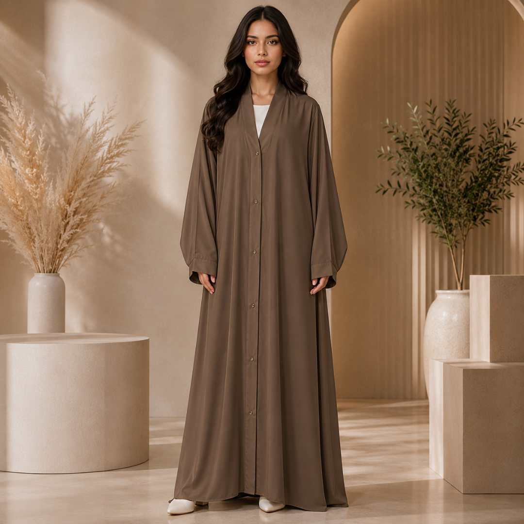 Plain Abaya - Camel