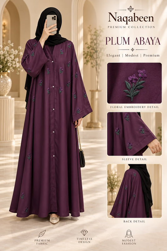 Plum Abaya