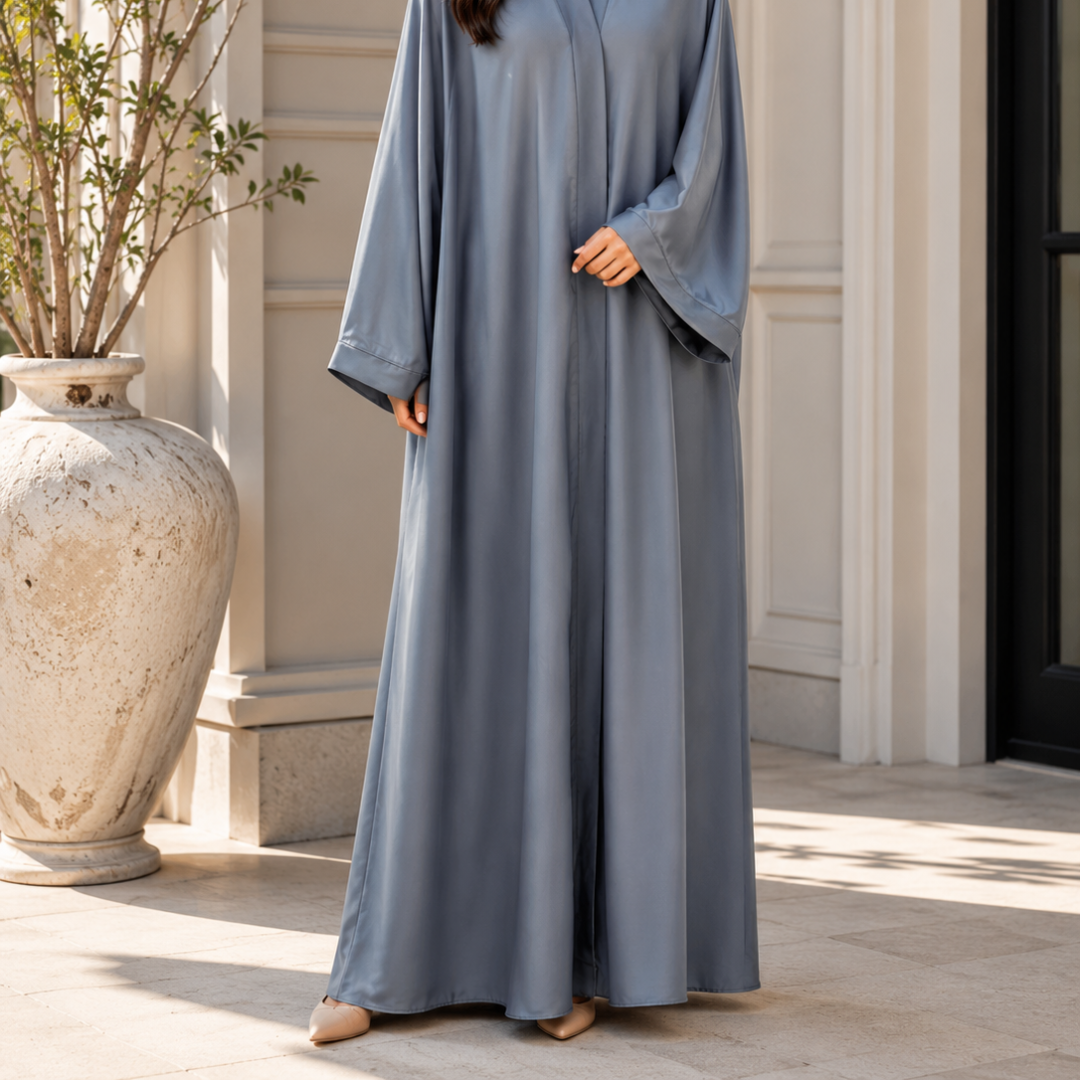 Premium Abaya - Blue Gray