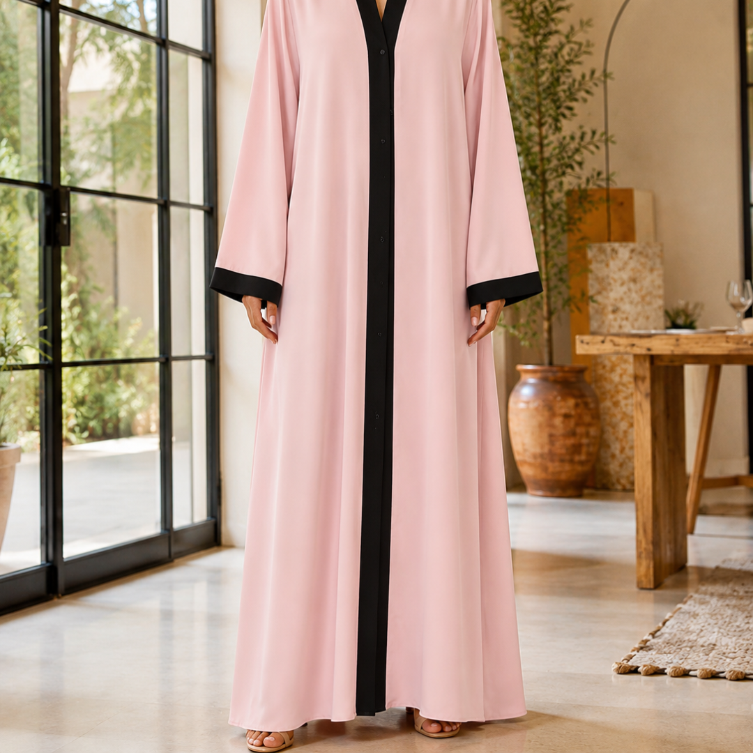 Plain Abaya - Pink