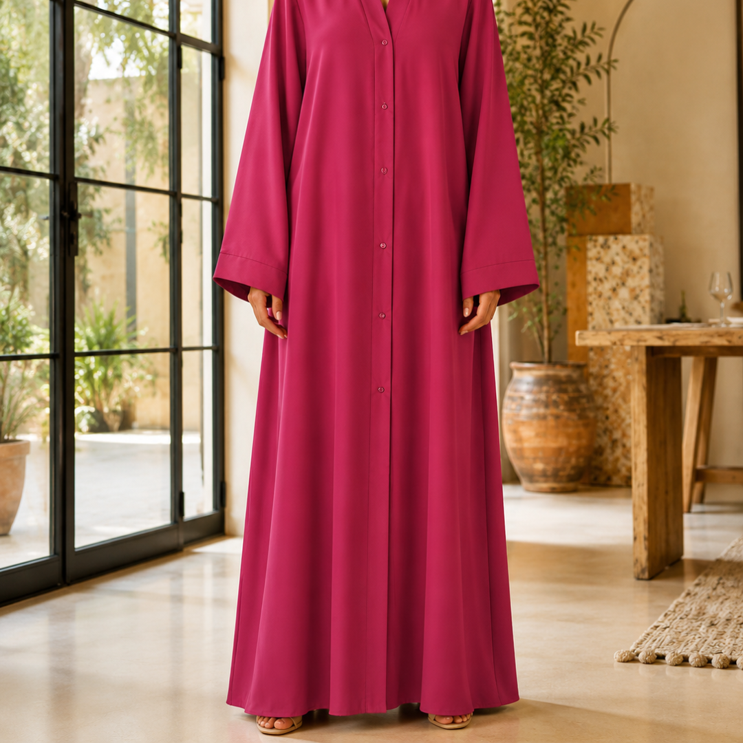 Plain Abaya - Royal Plum