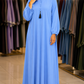 Maxi tasal Abaya - Light Blue