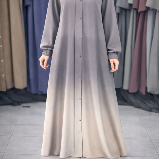 Tie and Die Abaya - Periwinkel Shade