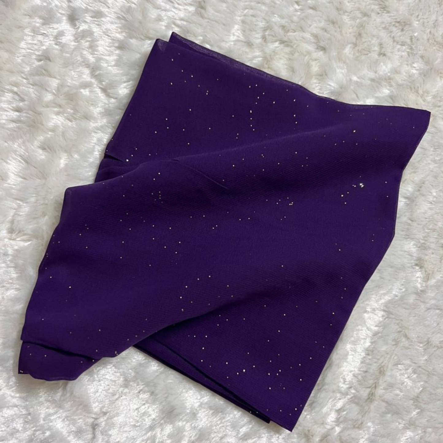 Glitter Chiffon Hijab – Deep Purple