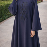 Chill design abaya - Dark Blue