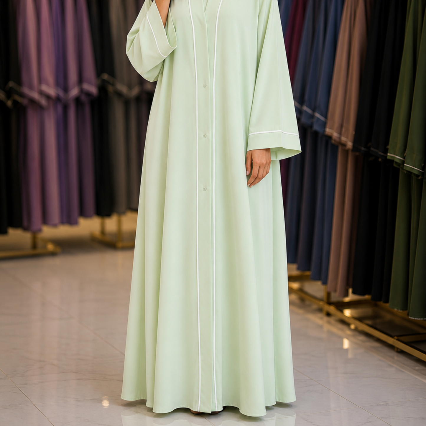 Pipin abaya - Light Mint