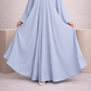 Dubai Style Abaya - Soft Periwinkel