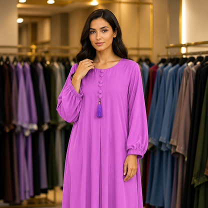 Maxi tasal Abaya - Zephyra Orchid