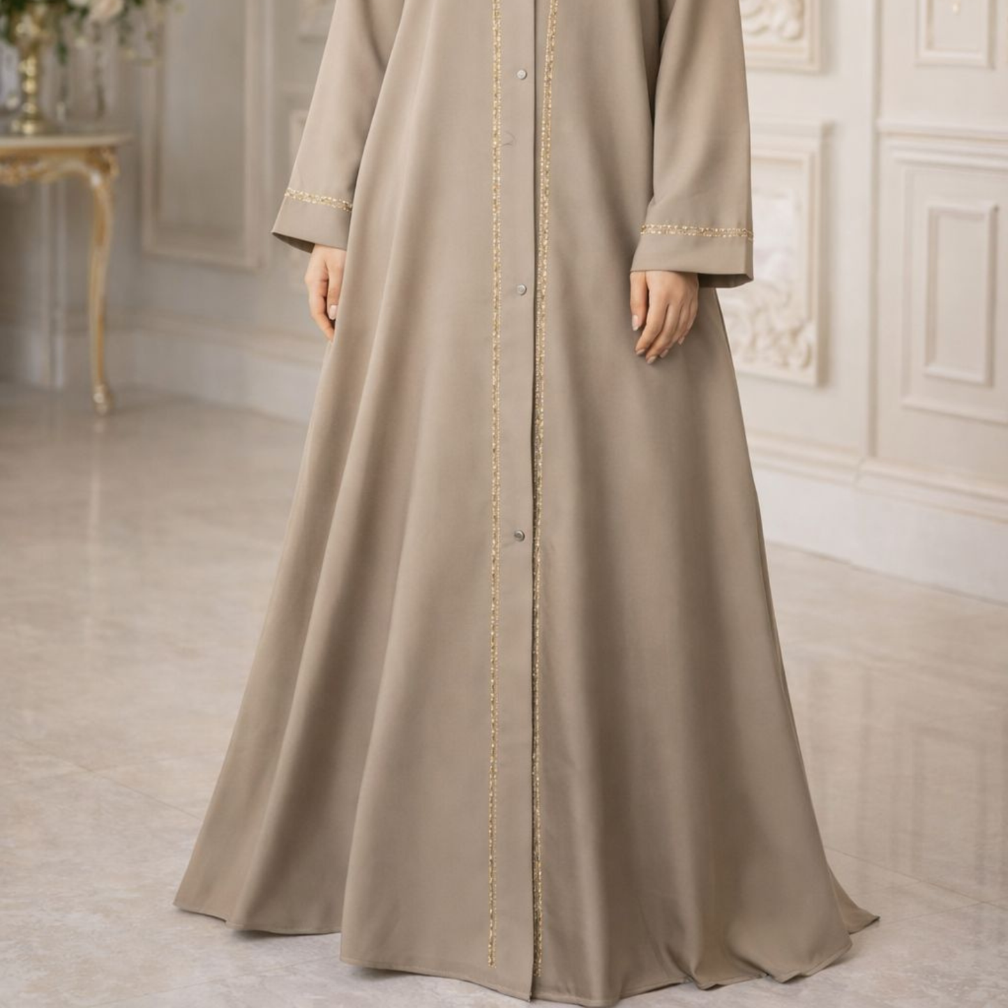 Fancy Abaya - Kahki