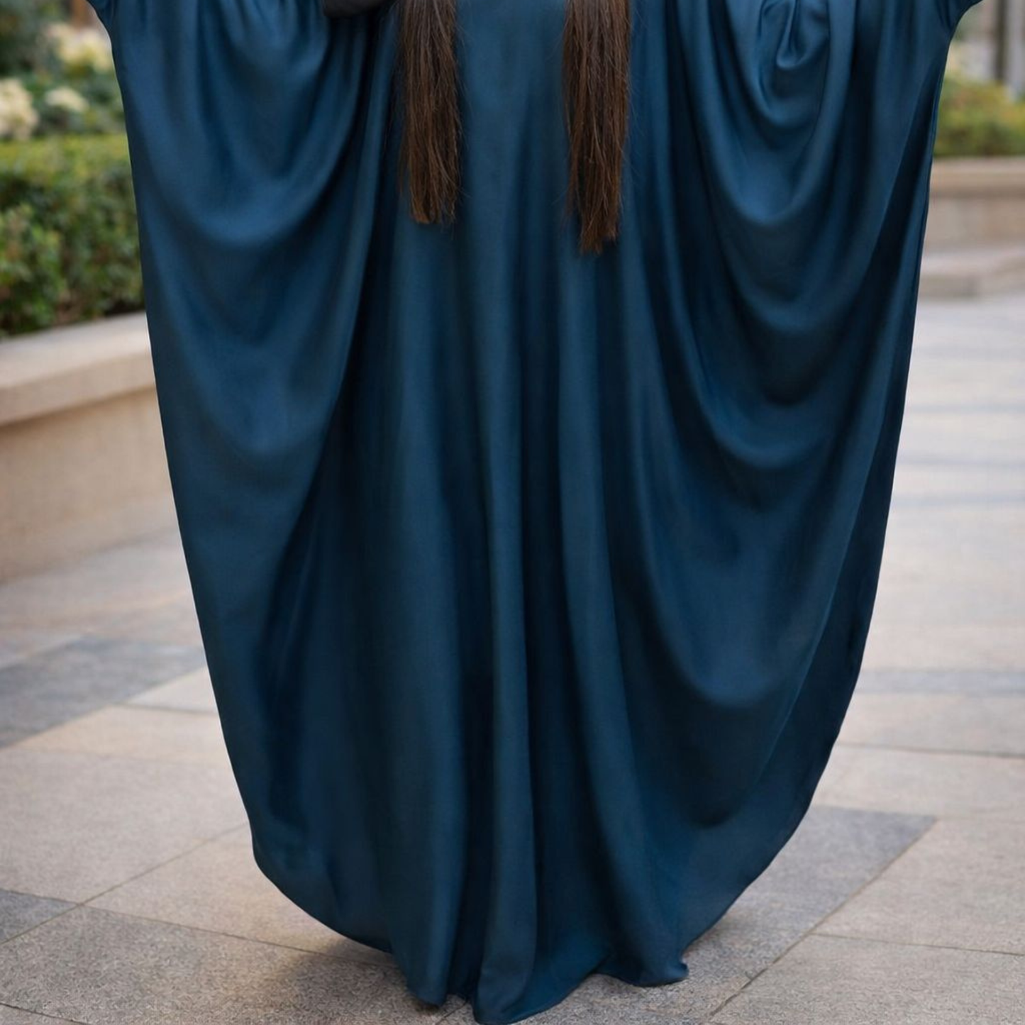 Butterfly Abaya - Cyan Green