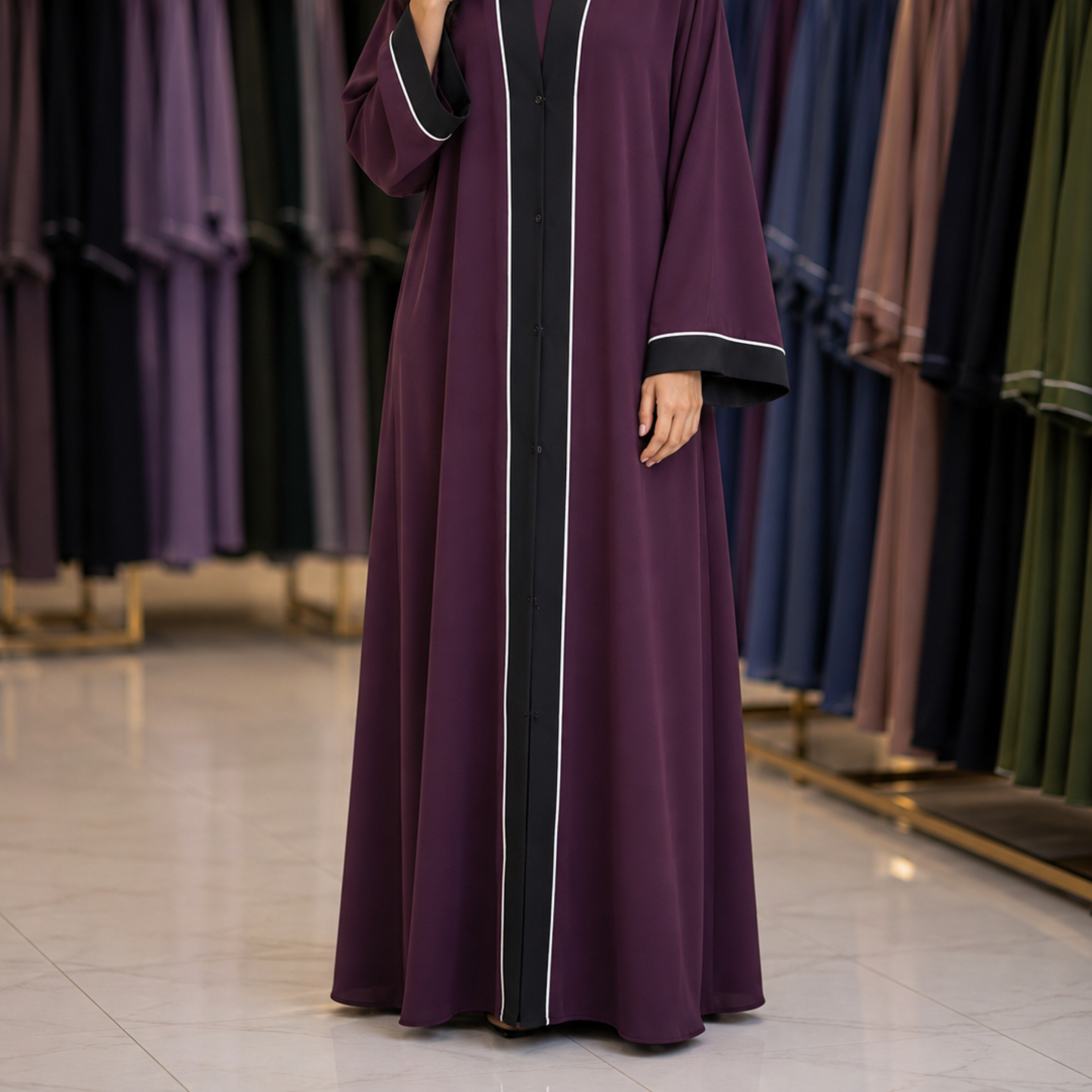 Pipin abaya - Dark Purple