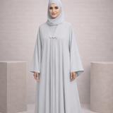 Dubai Style Abaya - Dove Grey