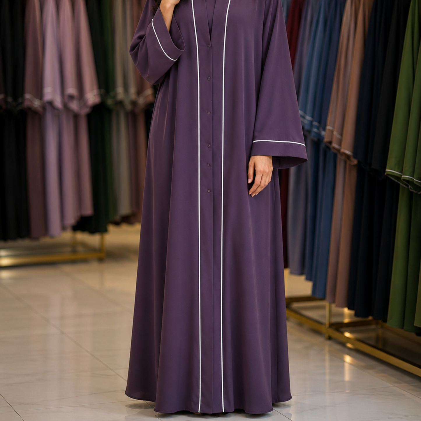 Pipin abaya - Dusty Plum