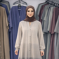 Tie and Die Abaya - Gray Shade