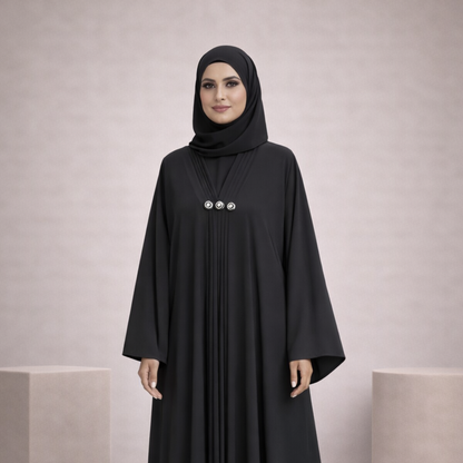 Dubai Style Abaya - Black