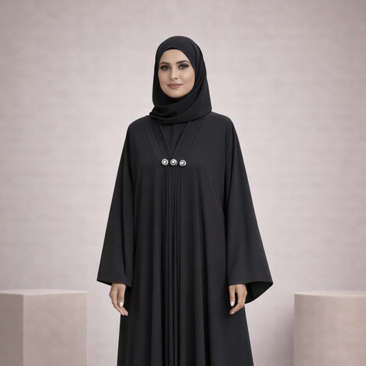Dubai Style Abaya - Black