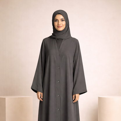 Plain Abaya - Greige