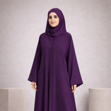 Tiktok Abaya - Dark Plum