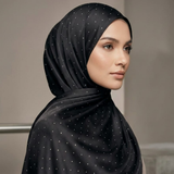 Silk Stone Hijab - Black