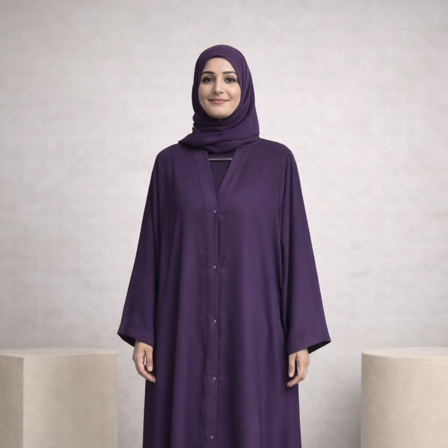 Plain Abaya - Purple