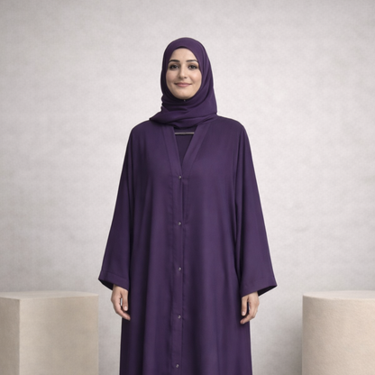 Plain Abaya - Purple