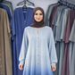 Tie and Die Abaya - Blue Shade