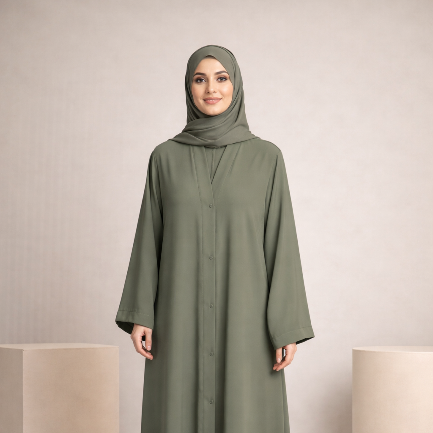 Elastic Open Front - Sage